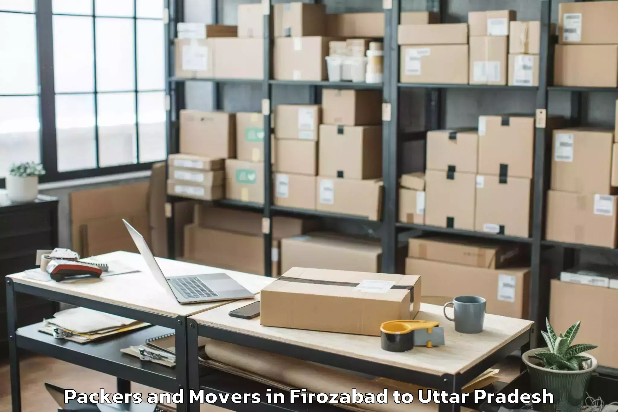 Professional Firozabad to Banda Packers And Movers